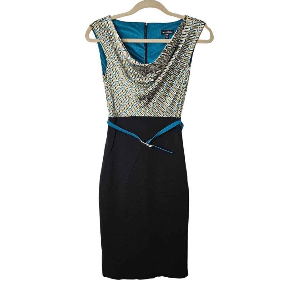 Le Chateau Bodycon Dress, Silk Top and Pencil Skirt Set, XXS